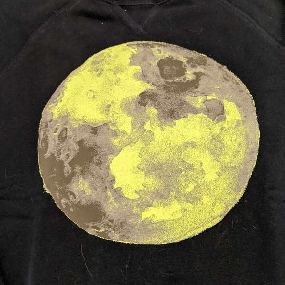 Cool glow in the dark Lands End moon sweatshirt - Picture 6 of 6